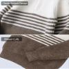 Happy Cherry Boys Sweater Quarter Zip Pullover Lightweight Casual Pullovers for Kids Striped Warm Soft Outwear Brown view 4