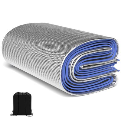 AITAF Aluminium Sleeping Mat Foam Mats, Sleeping Mat 4mm Thick Outdoor Double-Sided Moisture-Proof Foldable Tent for Camping Insulated Mat Foldable Tent Mat Floor Mat Thermal Mat(2m x 2m)