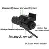 KASENTE Tactical Laser Sight, Red Dot Beam with Picatinny Rail Mount, Adjustable Windage & Elevation for Airsoft Guns, Pistols & Rifles, Long Range Precision for Outdoor Shooting & Training, Black view 3