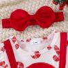 JLKGICF Baby Girl Halloween Thanksgiving Christmas Outfit Ghost Turkey Santa Claus Romper Skirt Overalls Dress Winter Clothes (Red Santa Clause, 9-12 Months) view 4