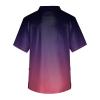 Scrubs Tops for Men Plus Size Stretch V Neck Short Sleeve Nursing Shirts Funny Print Scrub Tops Men Gradient Holiday Nurse Shirts Medical Uniform with Pockets 04-Dark Purple view 2