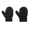 Toddler Mittens Kids Soft Knitted Gloves Warm Toddler Winter Mittens Thick Cold Protection Gloves for Baby Boys Girls Black view 2