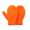 Toddler Mittens Kids Soft Knitted Gloves Warm Toddler Winter Mittens Thick Cold Protection Gloves for Baby Boys Girls Orange view 1