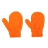 Toddler Mittens Kids Soft Knitted Gloves Warm Toddler Winter Mittens Thick Cold Protection Gloves for Baby Boys Girls Orange view 2