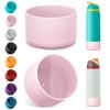 2PCS Silicone Water Bottle Boot for Owala 40oz, Protective Bottom Bumper Anti-Slip Sleeve for FreeSip, Twist, and Flip Stainless Steel Bottles, Dishwasher Safe and BPA Free(Pink) view 1