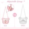 Aganmi Toddler Purse Little Girls Wallet Personalized Flower Girl Gift Crossbody Bag for Wedding Day Initial Letter Kids Purse Halloween Christmas New Year Birthday Gift for Girls age 2-8 (Pink S) view 4