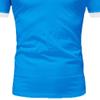 JEKE-DG Men's Slim Fit Color Matching Polo Shirt Lightweight Soft Golf Lapel T Shirt Casual Solid Short Sleeve T-Shirts (Blue White,M) view 4