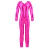JEYPINMI Toddler Girls Unitards Gymnastics Long Sleeves Full Body Ballet Leotards Dance Bodysuit 4-14 Years Hot Pink 10 Years view 2