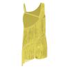Sinleey Kids Girls Shiny Tassel Latin Dance Dress Sleeveless Salsa Tango Jazz Samba Ballroom Dance Fringe Dress Gold A 14 Years view 2