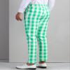 Lars Amadeus Green White Gingham Plaid Pants for Men's Flat Front Trousers Business Tartan Dress Pants 28 view 3