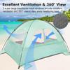 Portable Summer Beach Tent, Mini Portable Beach Tent with Fan, Beach Tent Sun Shelter, Beach Tents for Family with Inflatable Foot Bath for Beach, Portable Easy Beach Tent Fan(Small) view 2