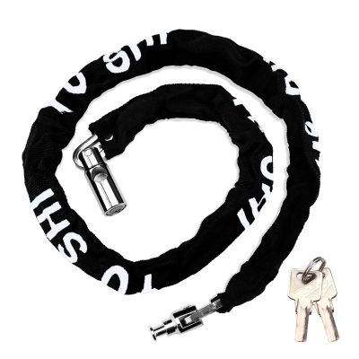 Bike Chain Lock, Bicycle Lock with 2 Keys, Bike Locks Heavy Duty Anti Theft, Bike Lock Chains for Motorbikes, Trucks, Iron Gates, Trolleys, Scooters (Black)