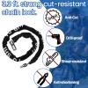 Bike Chain Lock, Bicycle Lock with 2 Keys, Bike Locks Heavy Duty Anti Theft, Bike Lock Chains for Motorbikes, Trucks, Iron Gates, Trolleys, Scooters (Black) view 3