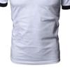 JEKE-DG Men's Slim Fit Color Matching Polo Shirt Lightweight Soft Golf Lapel T Shirt Casual Solid Short Sleeve T-Shirts (White,XXL) view 4