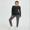baleaf Women's Fleece Shirts Thermal Tops Long Sleeve Zipper Pocket Brushed Fabric Comfy Soft Warm Base Layer Cold Wearther Gear Thumbholes Black S view 3