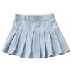 Nileafes Little Girl Pleated Tennis Skirt with Short Kid Athletic Uniform Skorts Sport Golf Cheer Heart Pattern Skirts Size 130 (5-6 Years,137-Blue) view 1