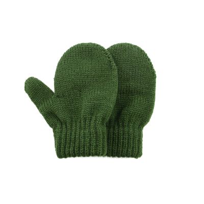 Toddler Mittens Kids Soft Knitted Gloves Warm Toddler Winter Mittens Thick Cold Protection Gloves for Baby Boys Girls Green