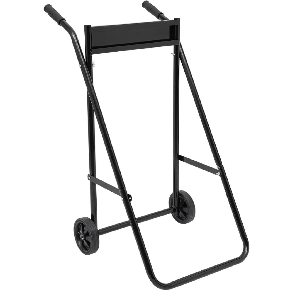 Outboard Boat Motor Stand Heavy Duty Outboard Engine Carrier Cart Dolly with Wheels Foldable Engine Stand Multi Purposed Trolley Cart for Long and Short Shaft Boat Engine within 30 Horsepower