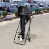 Outboard Boat Motor Stand Heavy Duty Outboard Engine Carrier Cart Dolly with Wheels Foldable Engine Stand Multi Purposed Trolley Cart for Long and Short Shaft Boat Engine within 30 Horsepower view 4