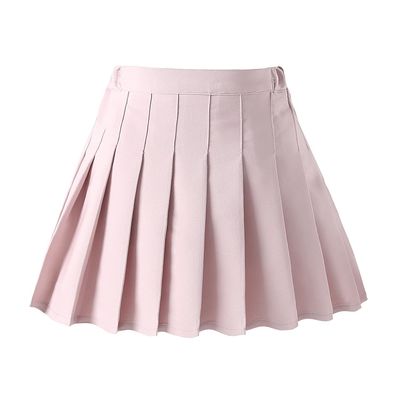 Nileafes Little Kid Pleated Tennis Skirt with Short Girl Athletic Uniform Skorts Sport Golf Cheer Skirts Size 150 (7-8 Years,139-Pink)