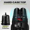 OutdoorMaster Golf Travel Bags for Airlines with Wheels and Hard Case Top, Protect Golf Clubs, Lightweight and Easy to Maneuver, Upgrade Version, Rock Black view 2