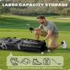 OutdoorMaster Golf Travel Bags for Airlines with Wheels and Hard Case Top, Protect Golf Clubs, Lightweight and Easy to Maneuver, Upgrade Version, Rock Black view 4