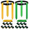 Hilhook Flag Football Belts, 14 Player Flag Football Set with 42 Flags for Kids Youth and Adults Training Equipment (Forest Green and Yellow) view 1