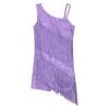 Sinleey Kids Girls Shiny Tassel Latin Dance Dress Sleeveless Salsa Tango Jazz Samba Ballroom Dance Fringe Dress Lavender A 14 Years view 3