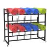 YLLFFLL Commercial Yoga Mat Storage Rack Rolling Yoga Mat Cart with Wheels Large Capacity, Gym/Workout Room Freestanding Foam Roller Holder Stand, Yoga Blocks Organizer view 1