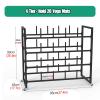 YLLFFLL Commercial Yoga Mat Storage Rack Rolling Yoga Mat Cart with Wheels Large Capacity, Gym/Workout Room Freestanding Foam Roller Holder Stand, Yoga Blocks Organizer view 2
