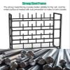 YLLFFLL Commercial Yoga Mat Storage Rack Rolling Yoga Mat Cart with Wheels Large Capacity, Gym/Workout Room Freestanding Foam Roller Holder Stand, Yoga Blocks Organizer view 3