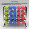 YLLFFLL Commercial Yoga Mat Storage Rack Rolling Yoga Mat Cart with Wheels Large Capacity, Gym/Workout Room Freestanding Foam Roller Holder Stand, Yoga Blocks Organizer view 4