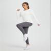 baleaf Women's Fleece Shirts Thermal Tops Long Sleeve Zipper Pocket Brushed Fabric Comfy Soft Warm Base Layer Cold Wearther Gear Thumbholes White L view 3