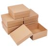 BENECREAT 6 Pack Kraft Paper Box, 5x5x2.2 Inch Jewelry Gift Boxes Cardboard Jewelry Boxes Kraft Case for Necklace Earring Storage, Wedding Christmas Party Favors view 1