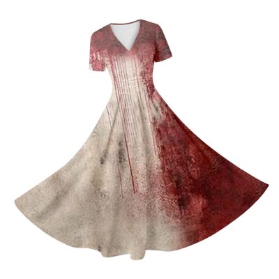 Halloween Costumes for Women Funny Skeleton Printed Cosplay Party Costume Vintage Big Swing Pleated Maxi Dress with Belt Semi Formal Dresses for Women 2024