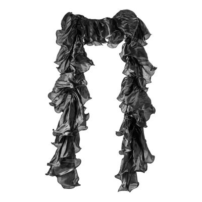 Mikovivi Organza Boa, 1920s Boa Accessories for Women's Concert Party Dance Show Halloween Costume (Black)