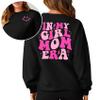 HQP in My Girl Mom Era Sweatshirt Mama Sweatshirt Mom Life Letter Printed Shirt Casual Long Sleeve Pullover Mama Gifts Tops Black view 4
