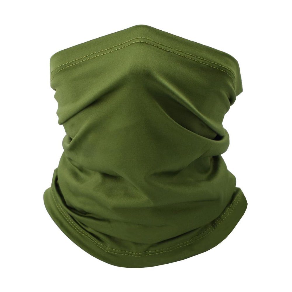 Fishing Neck Gaiter, Sun Protection Face Mask, Cooling Neck Shield Scarf Cycling Balaclava Bandana for Men and Women (Olive Green)