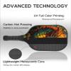 KUAVETO Carbon Fiber Pickleball Paddles Set, All The DIY Fun You can Have with Dragon-BL477 Pattern Custom Made Honeycomb Polymer Core- Includes 2 Paddles, 4 Balls, and a Carry Bag view 4