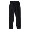 Mens Heavyweight Fleece Cargo Sweatpants Joggers Baggy Elastic Waist Drawstring Workout Pants with Pockets Winter E- Black view 2