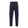 Mens Heavyweight Fleece Cargo Sweatpants Joggers Baggy Elastic Waist Drawstring Workout Pants with Pockets Winter A- Navy view 2