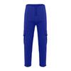 Mens Heavyweight Fleece Cargo Sweatpants Joggers Baggy Elastic Waist Drawstring Workout Pants with Pockets Winter A- Blue view 2