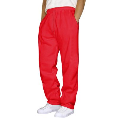Mens Heavyweight Fleece Cargo Sweatpants Joggers Baggy Elastic Waist Drawstring Workout Pants with Pockets Winter