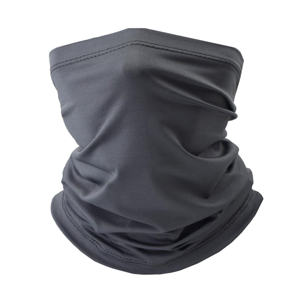 Fishing Neck Gaiter, Sun Protection Face Mask, Cooling Neck Shield Scarf Cycling Balaclava Bandana for Men and Women (Grey)