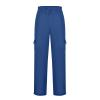 Mens Heavyweight Fleece Cargo Sweatpants Joggers Baggy Elastic Waist Drawstring Workout Pants with Pockets Winter B- Blue view 2