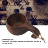 HOHXFYP 2Pcs Wooden Cup,8oz Solid Wood Camping Mug with Handles and Lanyard, Traditional Nordic Coffee Mug Hiking Cup Camping Bowl for Hot Drinks, Tea view 3