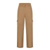 Mens Heavyweight Fleece Cargo Sweatpants Joggers Baggy Elastic Waist Drawstring Workout Pants with Pockets Winter B- Khaki view 2