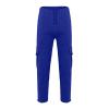 Mens Heavyweight Fleece Cargo Sweatpants Joggers Baggy Elastic Waist Drawstring Workout Pants with Pockets Winter A- Blue view 2