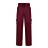 Mens Heavyweight Fleece Cargo Sweatpants Joggers Baggy Elastic Waist Drawstring Workout Pants with Pockets Winter view 2