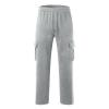 Mens Heavyweight Fleece Cargo Sweatpants Joggers Baggy Elastic Waist Drawstring Workout Pants with Pockets Winter view 2